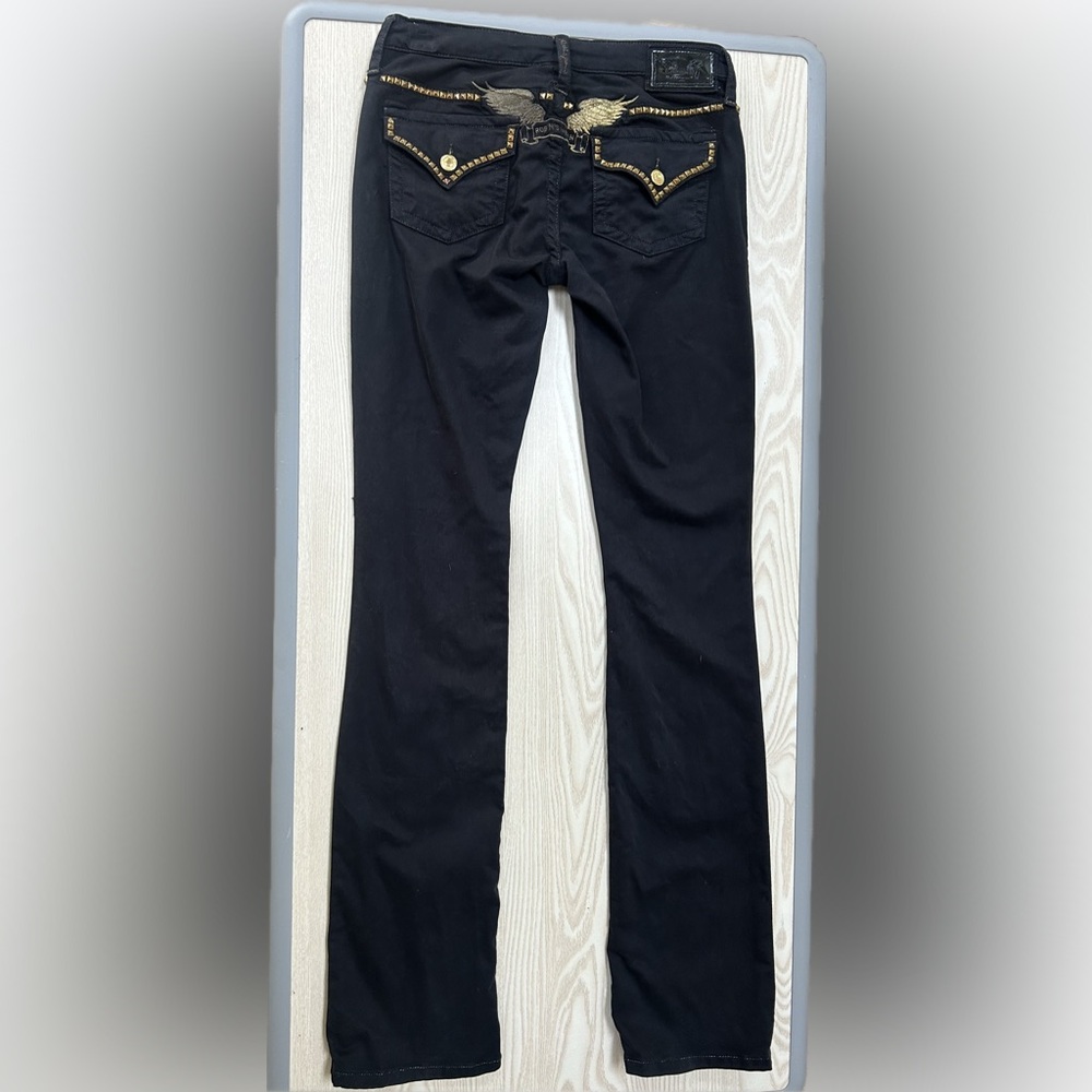 Robin's Jean Dark Pants with Gold Accents